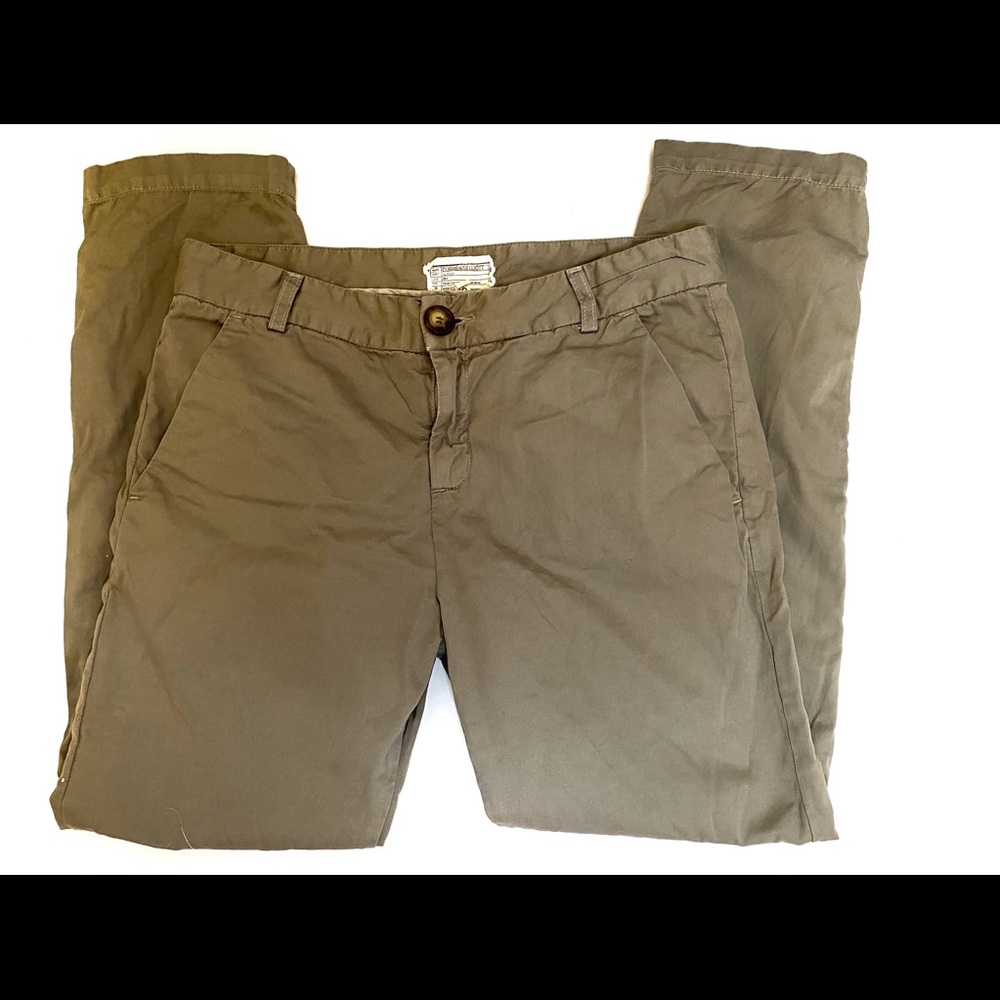 Current Elliott High Waist Light Olive Skinny Pant